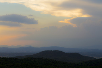 Sunset cloudscape landscape
