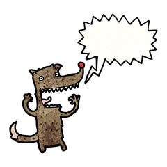 cartoon crazy wolf