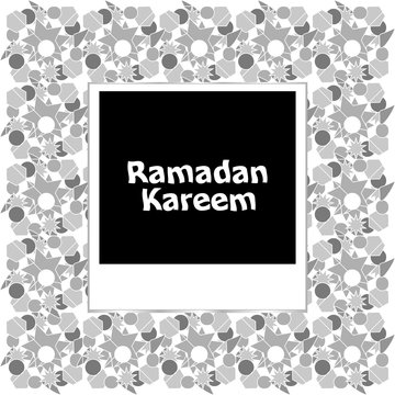 Ramadan kareem on old photo frame