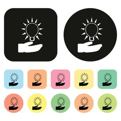 Idea icon. Hand icon. Vector