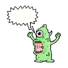 cartoon alien monster