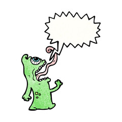 cartoon alien monster