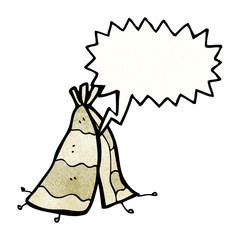 cartoon tepee tent