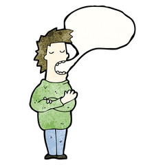 cartoon man talking
