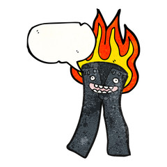 cartoon burning trousers
