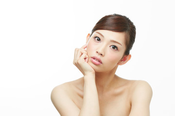 Fototapeta premium 肌の美しい女性