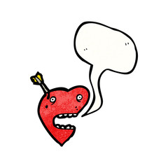talking love heart cartoon