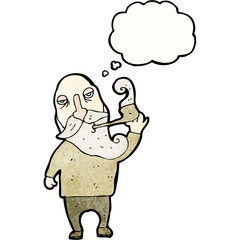 old man smoking pipe cartoon