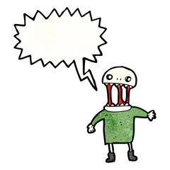 scary zombie man cartoon