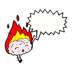 shouting brain cartoon