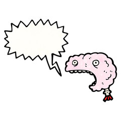 shouting brain cartoon