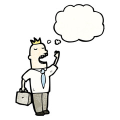 cartoon talking office man