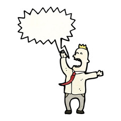 cartoon shouting man