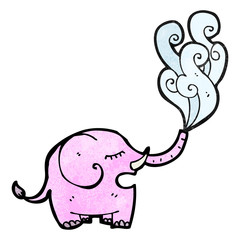 cartoon elephant squirting