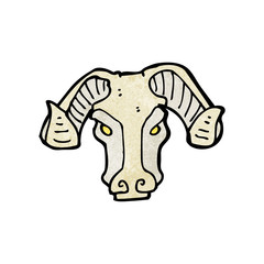 cartoon ram head