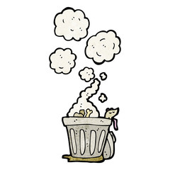 old garbage can cartoon