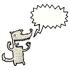 cartoon shouting wolf