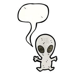 cartoon little alien spaceman