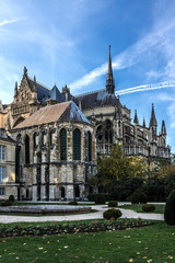 Obraz premium Notre-Dame de Reims cathedral (Our Lady of Reims, 1275). Abside.