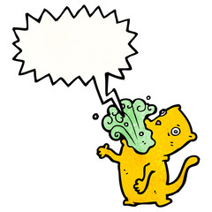 burping cat cartoon