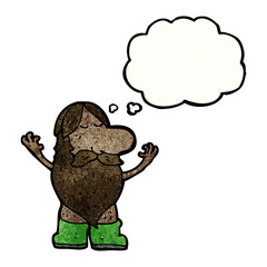cartoon nude hippie man