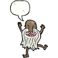 cartoon old man dancing