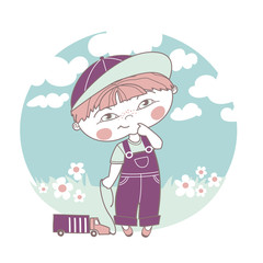 boy with car