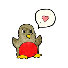 funny christmas robin cartoon