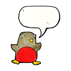 funny christmas robin cartoon