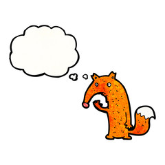 confused cartoon fox