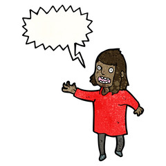 cartoon shouting woman