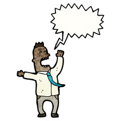 cartoon shouting man
