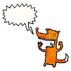 cartoon excited fox