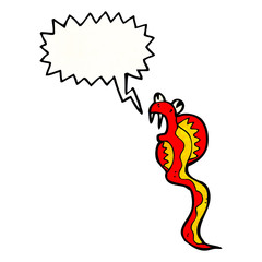 hissing snake cartoon