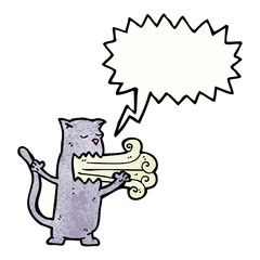 cat with bad breath cartoon