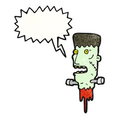 frankensteins monster head cartoon