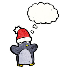 cartoon funny christmas penguin