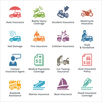 Auto Insurance - Colored Series
This set contains 16 auto insurance icons that can be used for designing and developing websites, as well as printed materials and presentations.
