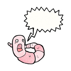 cartoon earthworm