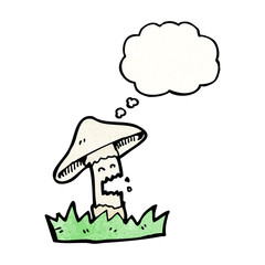 cartoon magic mushroom character