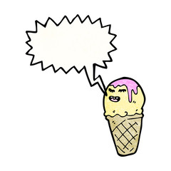 ice cream cone cartoon character