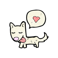 cartoon affectionate dog