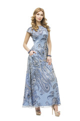 Naklejka premium Beautiful girl in dress