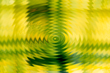 Yellow virtual whirl and zigzag - computer generated image