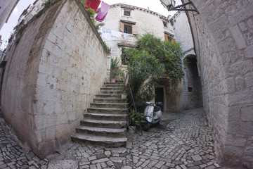 Street view in old town Trogir