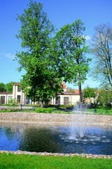 Obraz premium Fountain in Uzupis park in Vilnius town