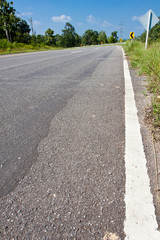 Beautiful road curves up the mountain
