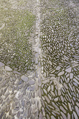 Ancient cobblestone floor