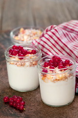 healthy breakfast with fresh currant