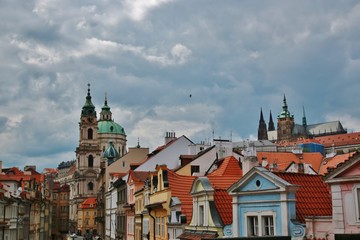 Naklejka na ściany i meble panorama of the Old Town in Prague